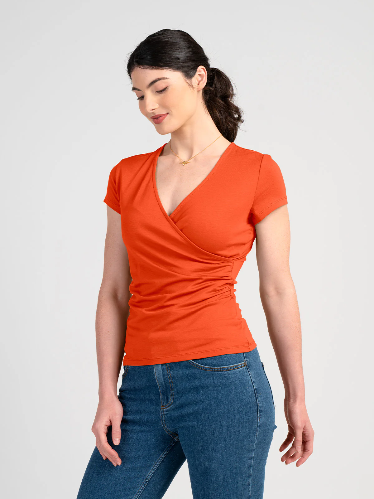 Faux Wrap Cap Sleeve - Image 17