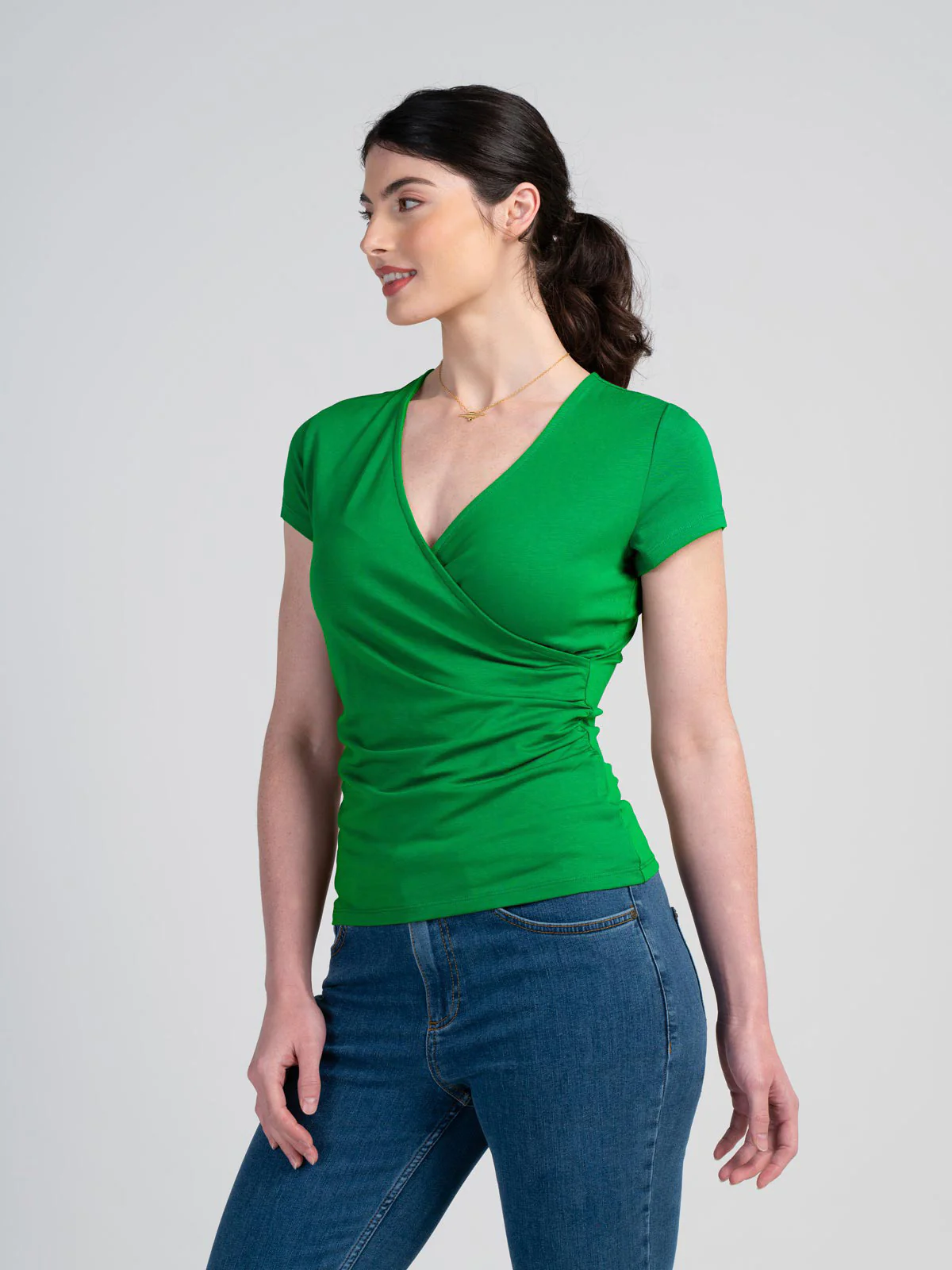 Faux Wrap Cap Sleeve - Image 26