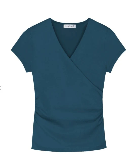 Faux Wrap Cap Sleeve - Image 30