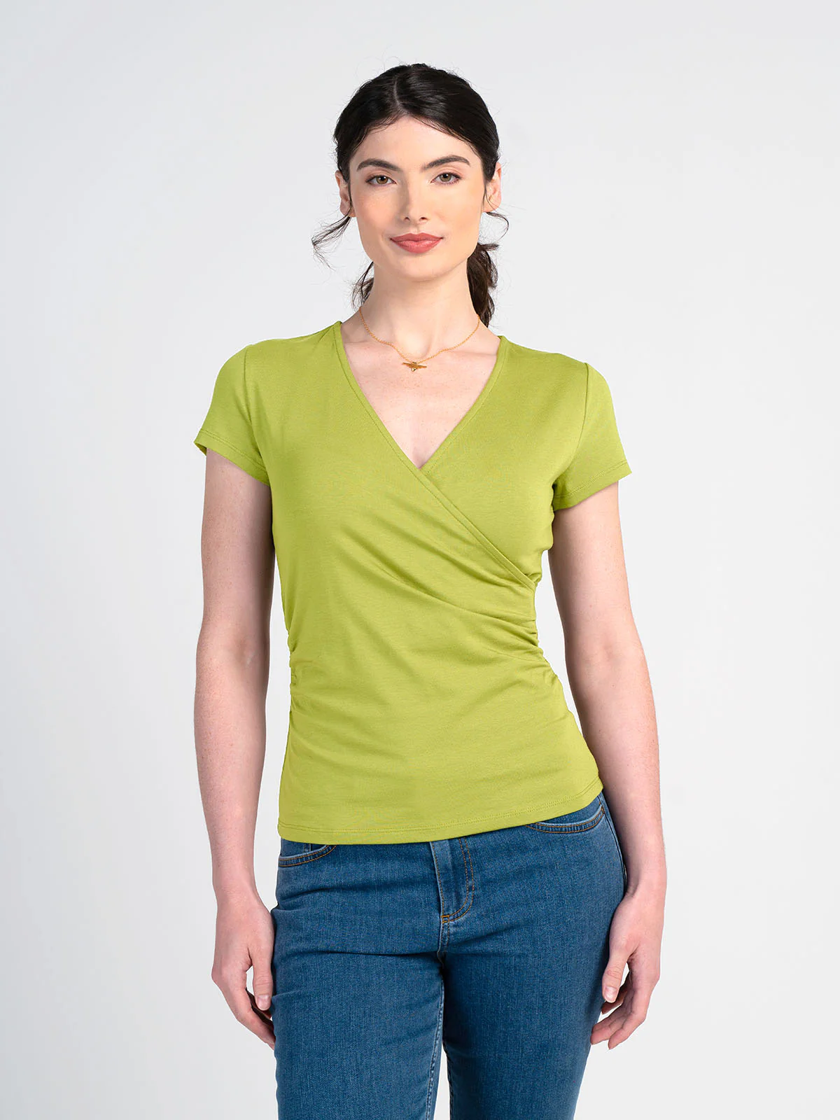 Faux Wrap Cap Sleeve - Image 6