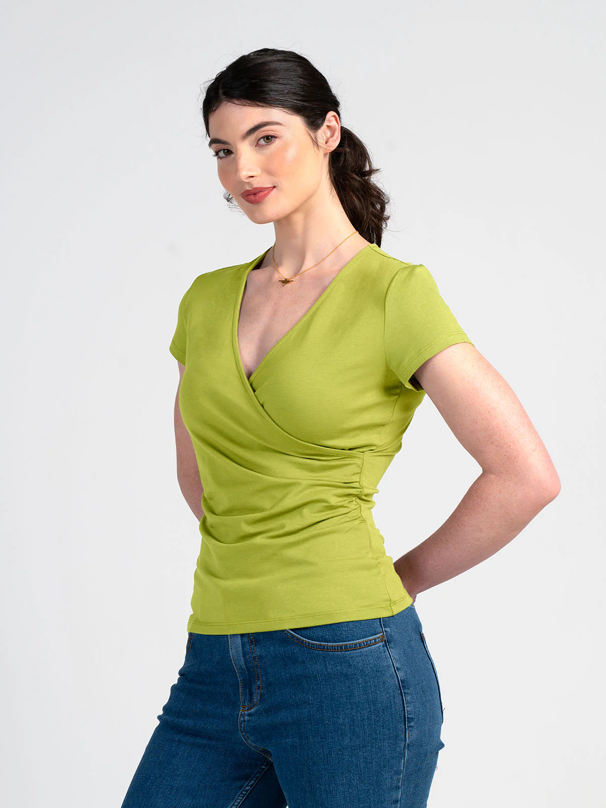 Faux Wrap Cap Sleeve - Image 8