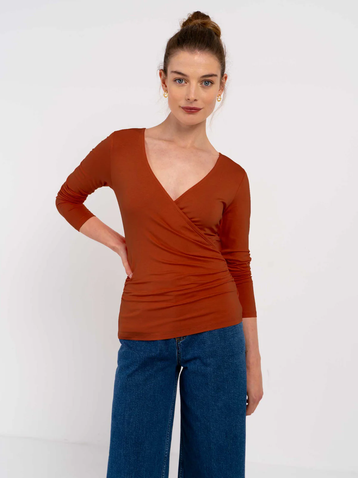 Long Sleeve Faux Wrap - Image 16