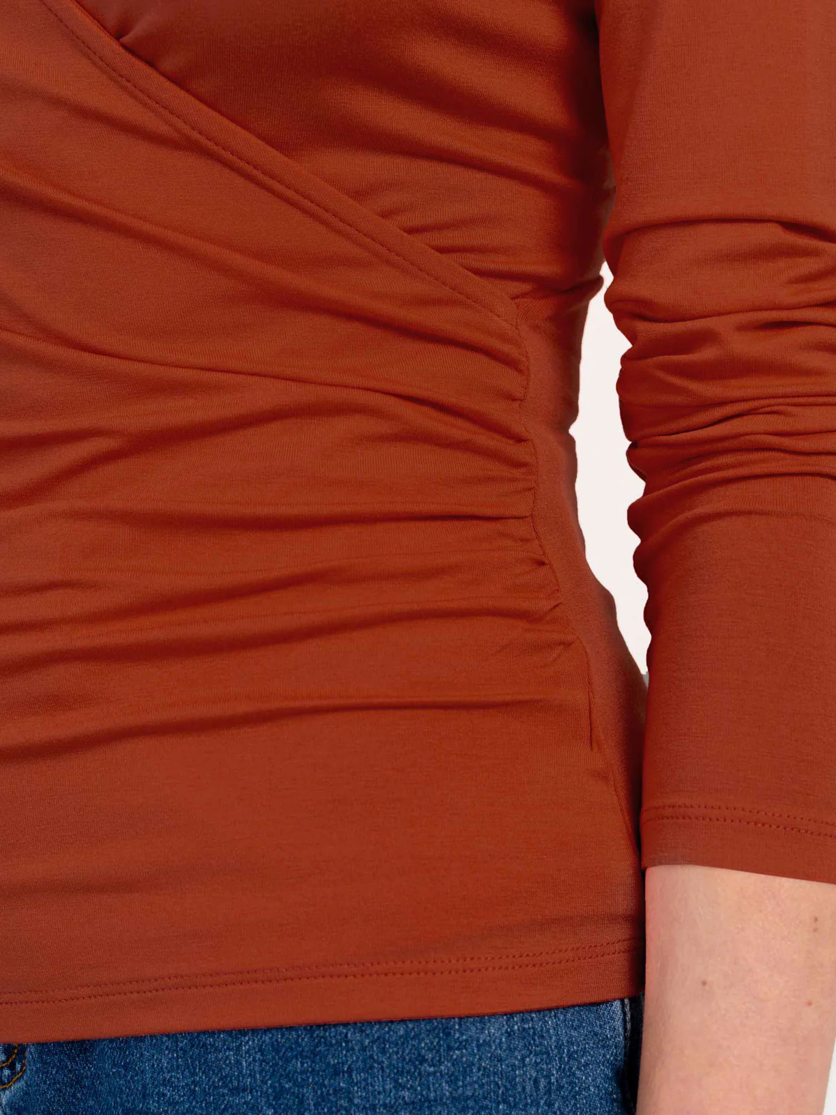 Long Sleeve Faux Wrap - Image 19