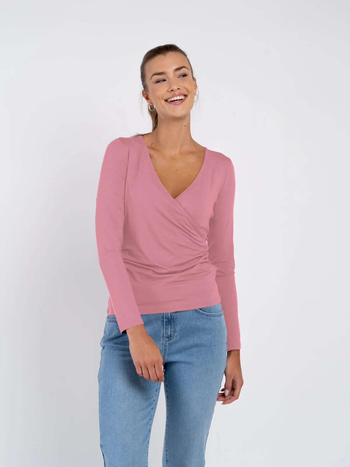Long Sleeve Faux Wrap - Image 21