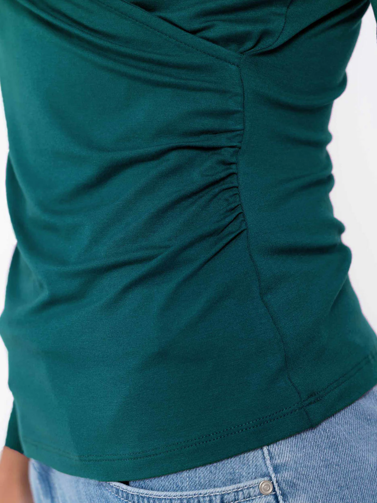 Long Sleeve Faux Wrap - Image 29