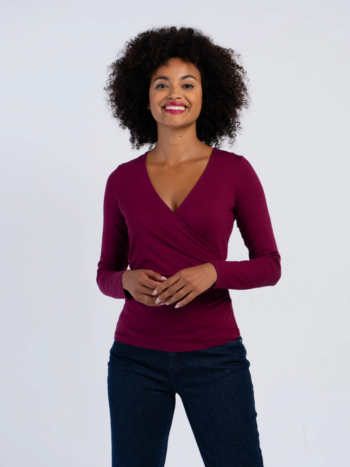 Long Sleeve Faux Wrap - Image 31