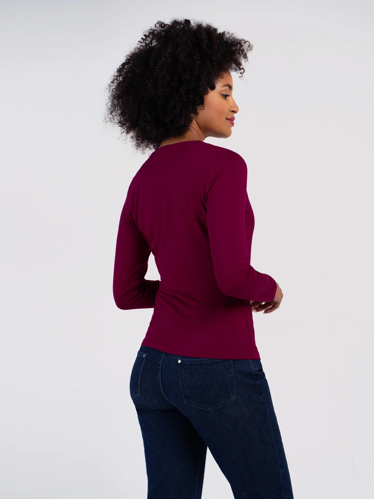 Long Sleeve Faux Wrap - Image 33