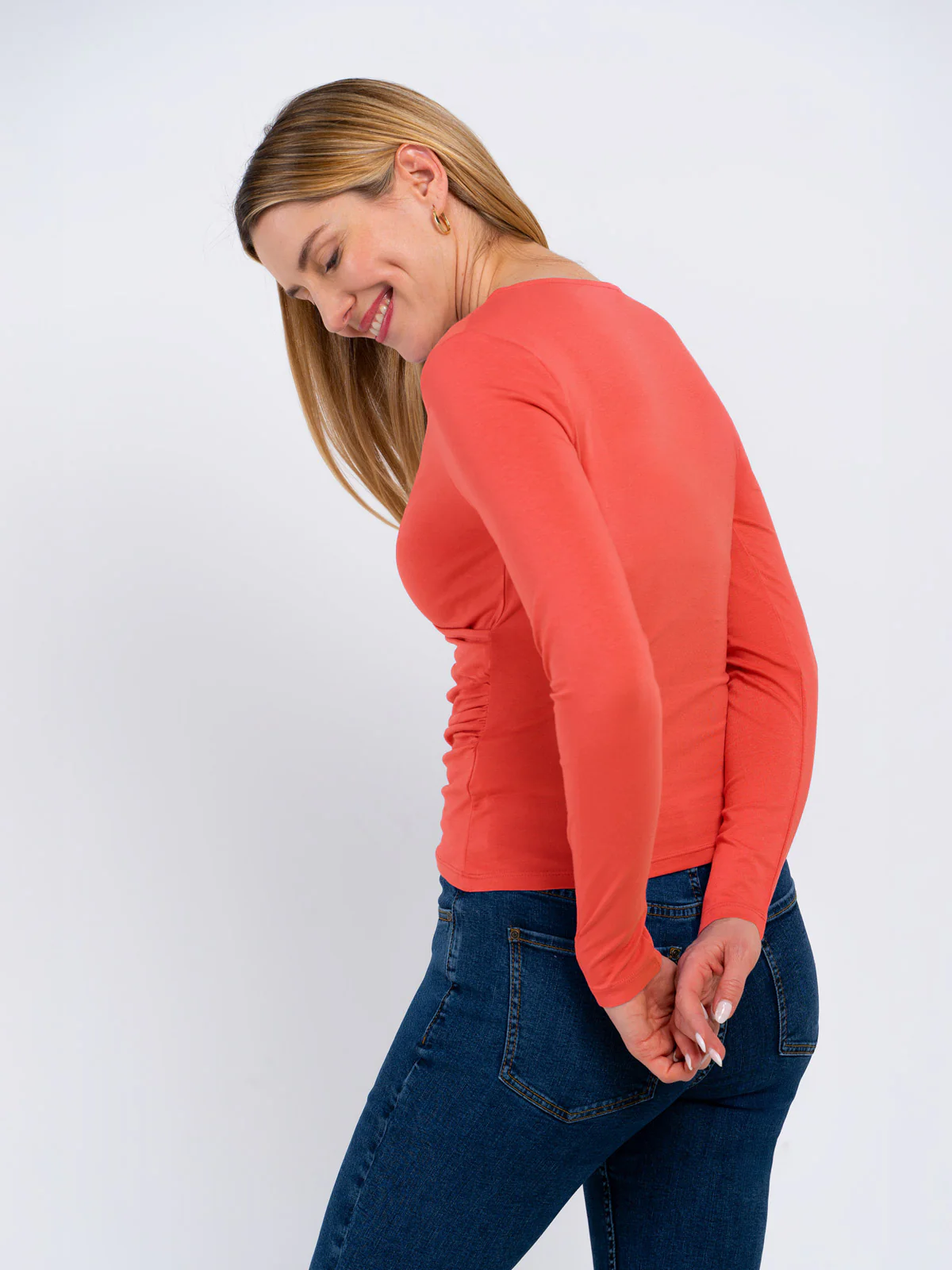 Long Sleeve Faux Wrap - Image 36