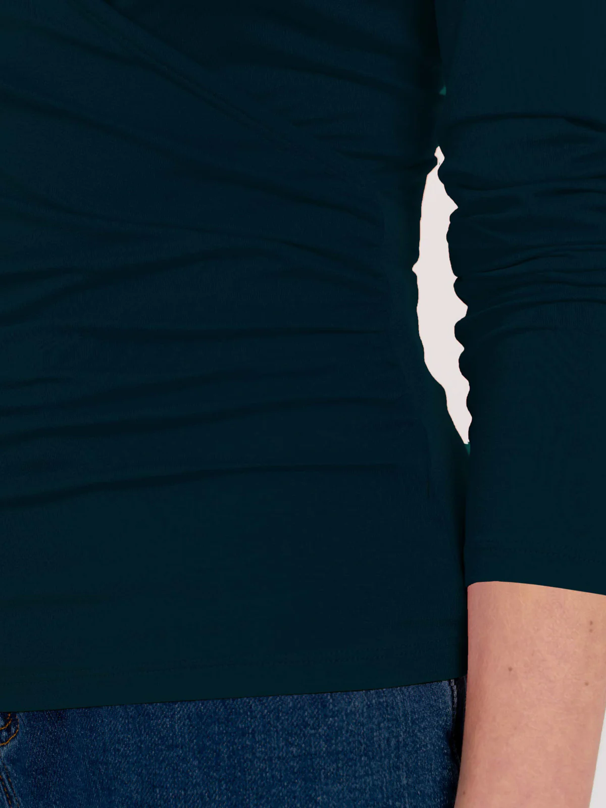 Long Sleeve Faux Wrap - Image 44