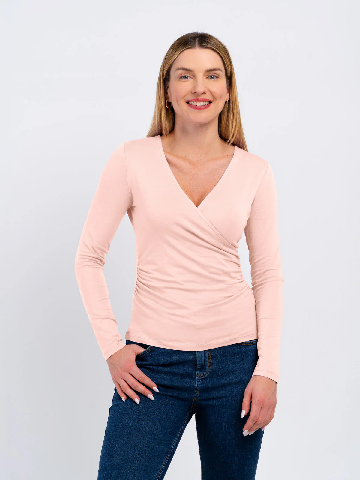 Long Sleeve Faux Wrap - Image 47