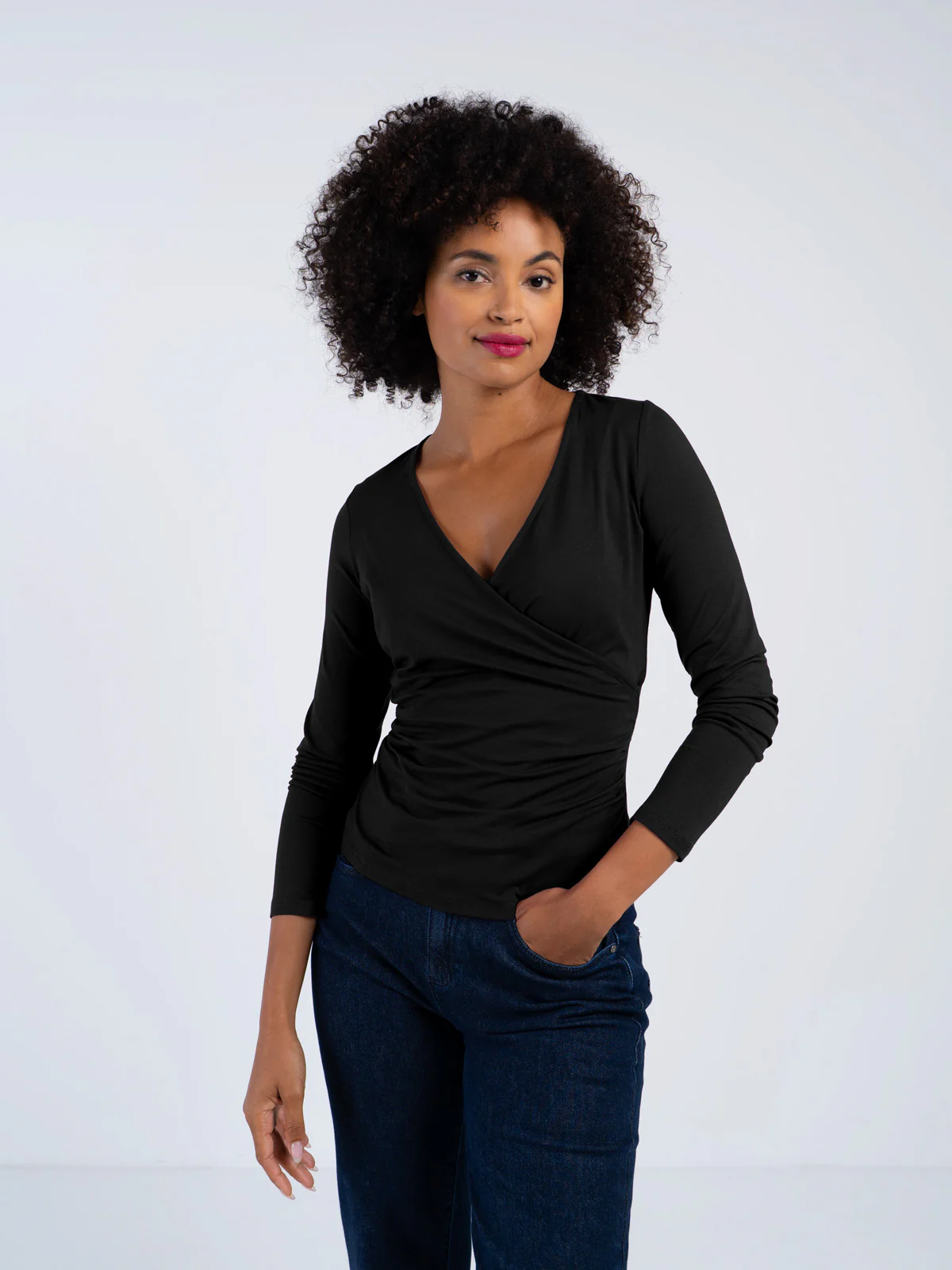 Long Sleeve Faux Wrap - Image 5