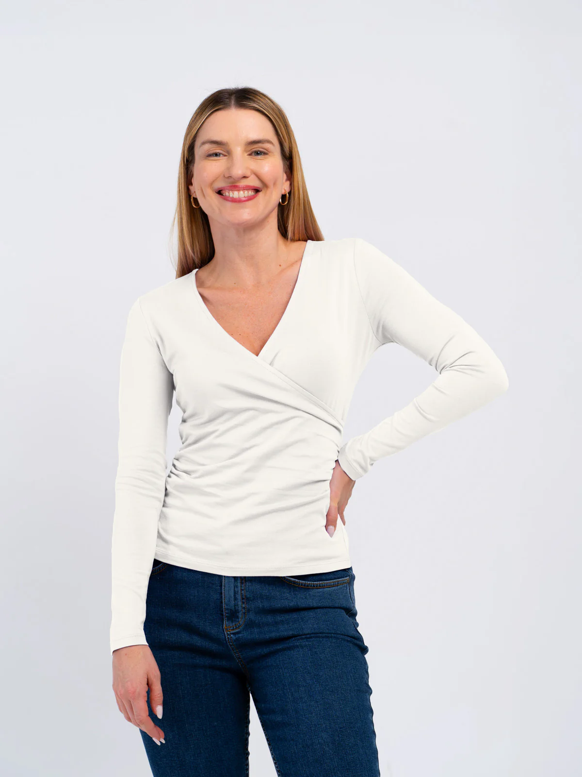 Long Sleeve Faux Wrap - Image 51