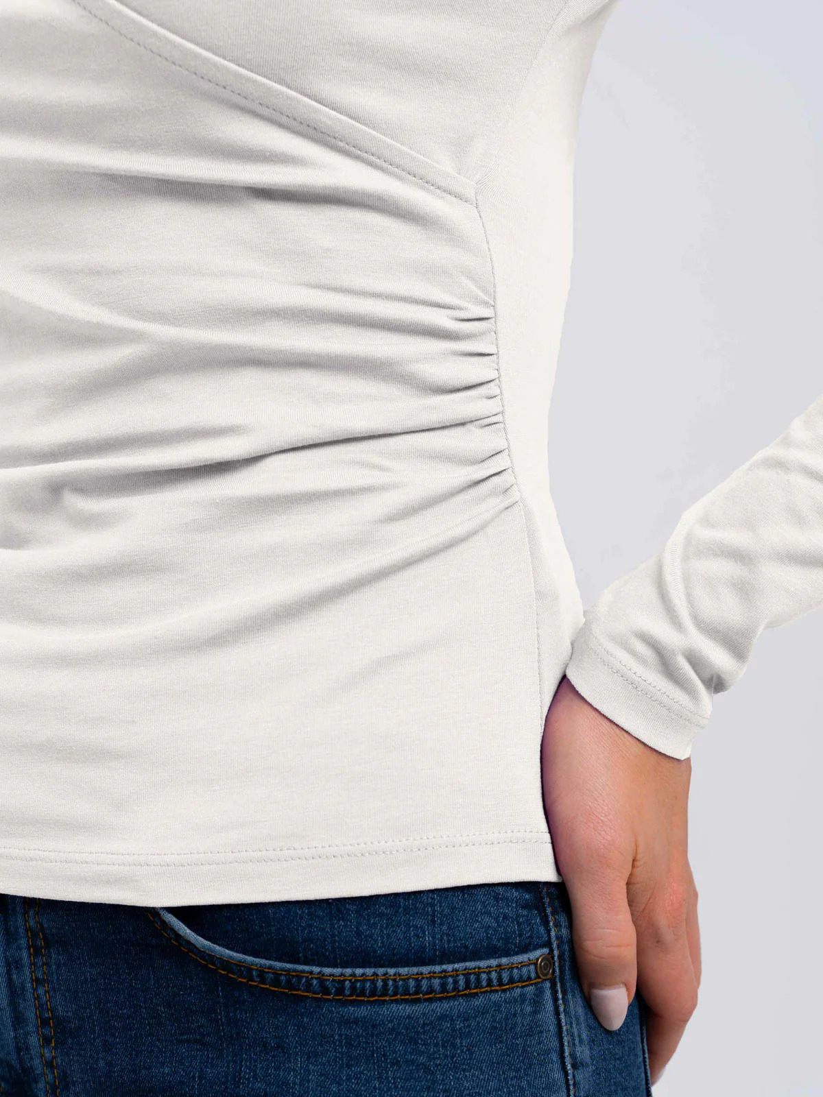 Long Sleeve Faux Wrap - Image 54