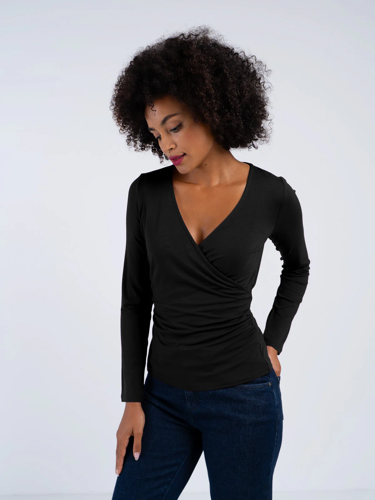 Long Sleeve Faux Wrap - Image 6
