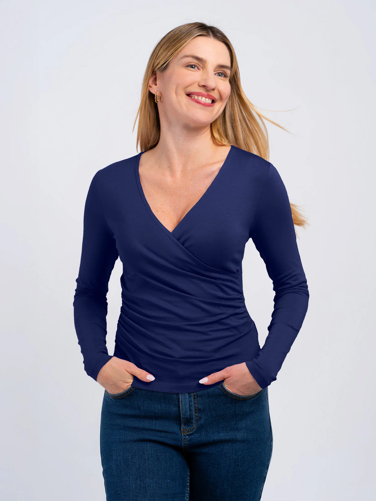 Long Sleeve Faux Wrap - Image 9